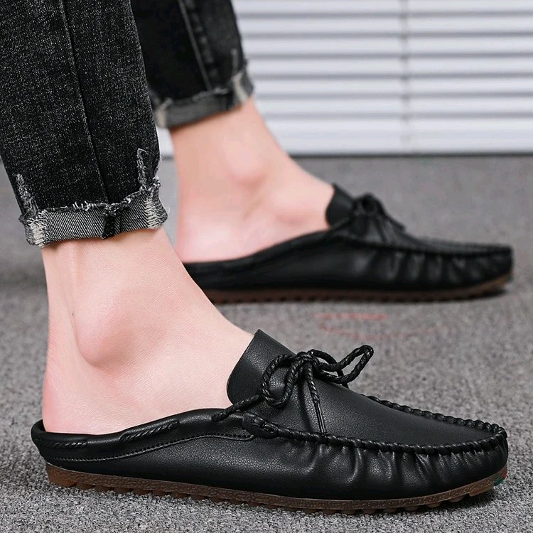 Outdoor And Indoor Men Fluffy Dress Loafer Microfiber Pu Leather Men's ...