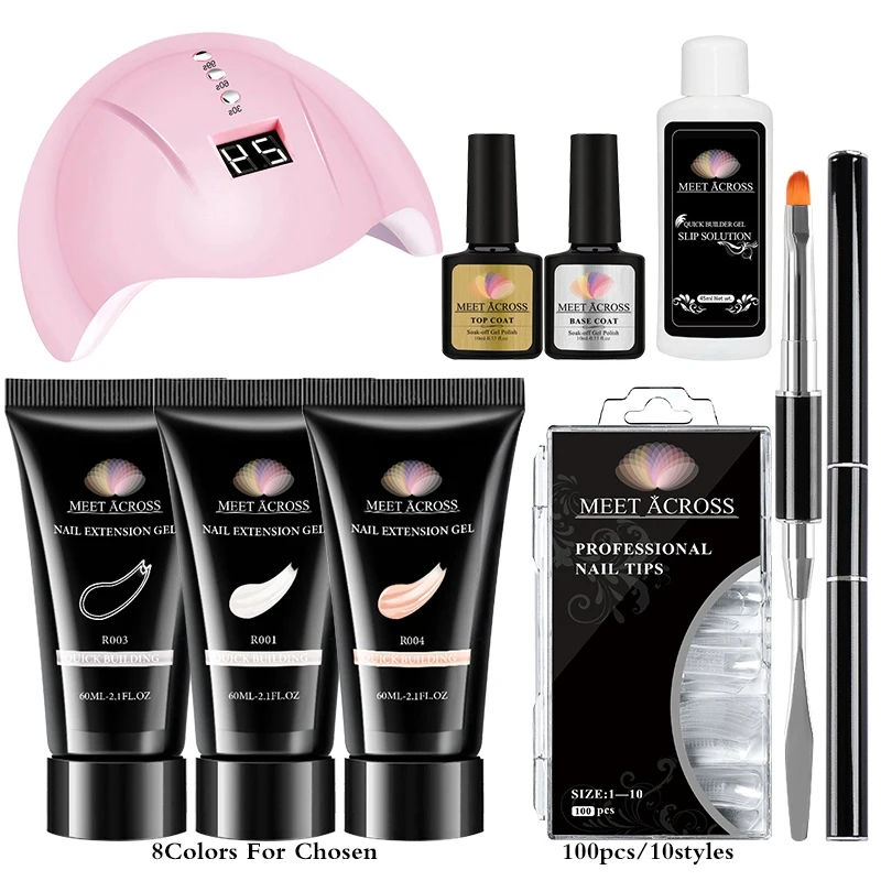 

Wholesale girls care poly extension uv builder construction nail gel start kit
