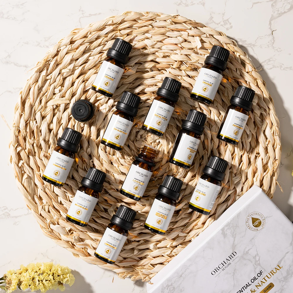 

12pcs pack young livin ylangylang wormwood orange aromatic massage essential oils