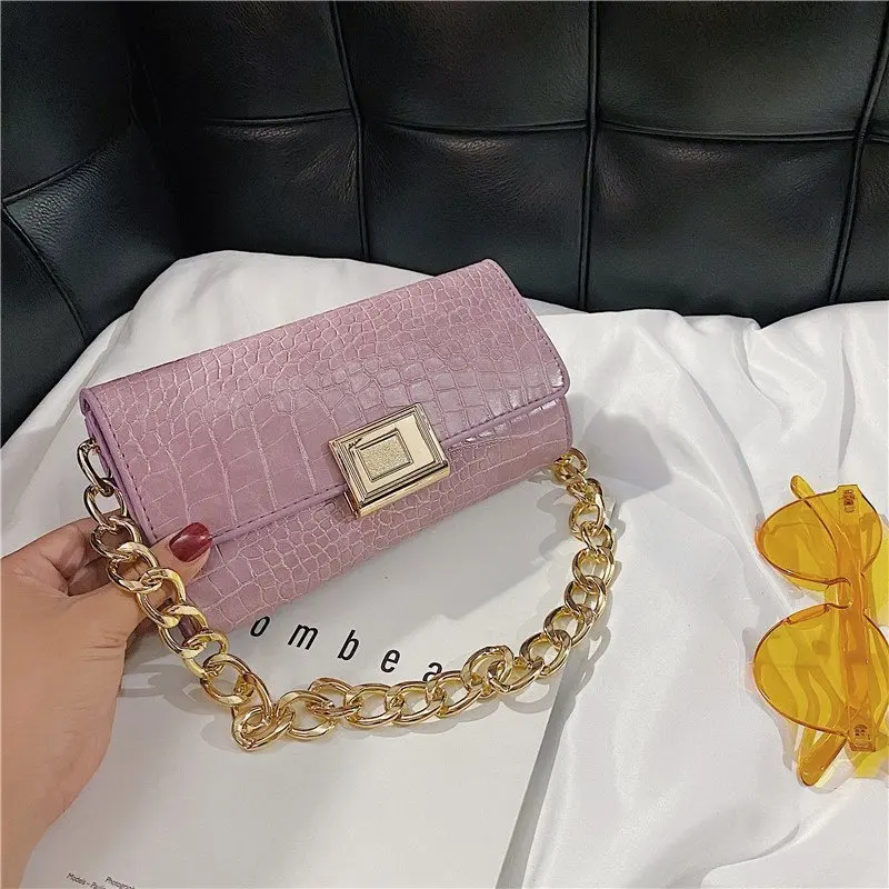 

French women 2020 popular small bag new tide han edition web celebrity texture portable chain bag shoulder armpit bag, Picture