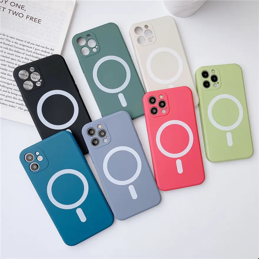 

Magnetic Phone Cover Accessories Magnet Silicone Case For iPhone 13 12 11 Pro Max