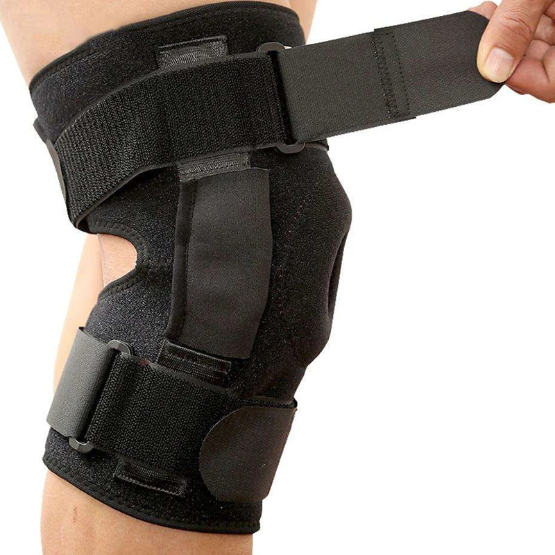 

2023 Sport Gym Orthopedic Adjustable Compression basketball Knee Support Brace wIth Aluminum Support