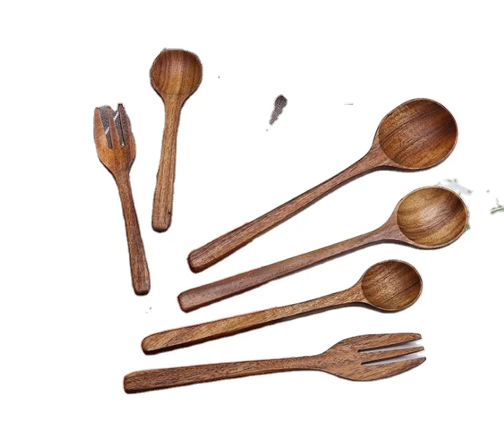 

hot selling amazon Fancy ACACIA spoon fork wholesale all kind of acacia wood spoon and forks, Natural