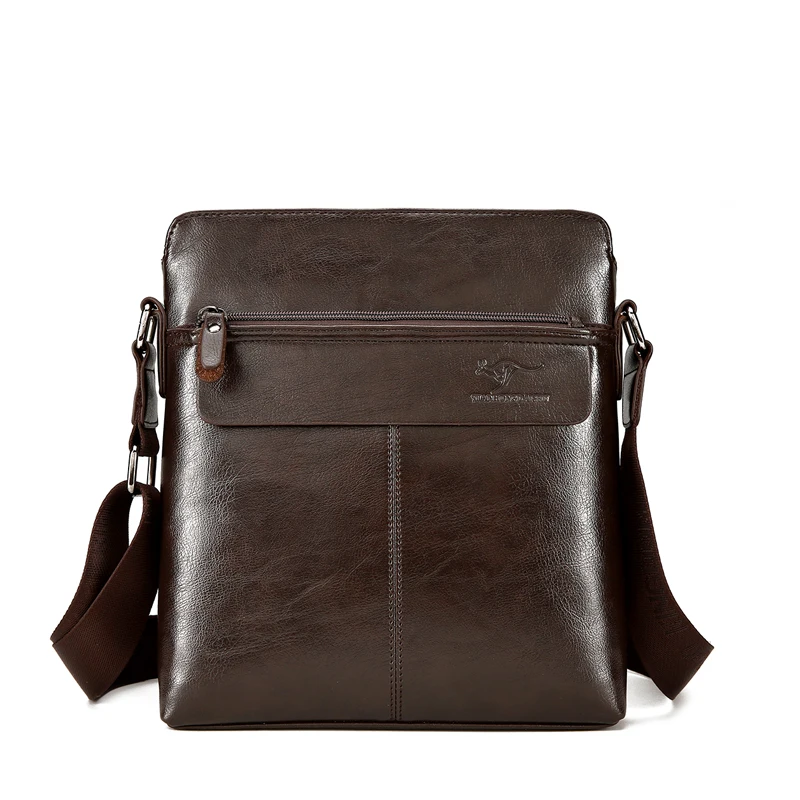 

High-quality men's shoulder bag PU leather cross-body bag multi-functional messenger bag for work and leisure, Black/brown/khaki