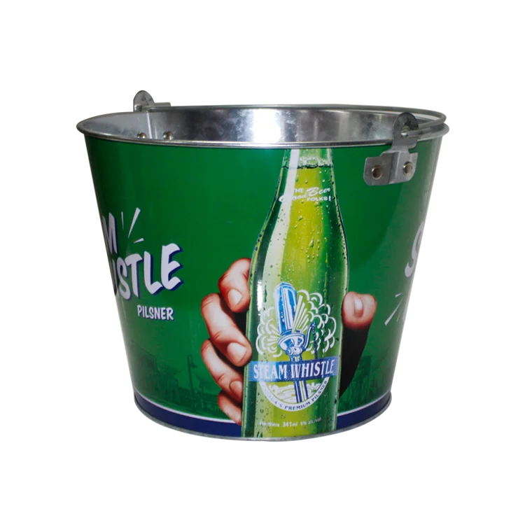 

Hot sale ice buckets for beer cheap galvanized metal beer ice bucket, Cmyk 4c, pms