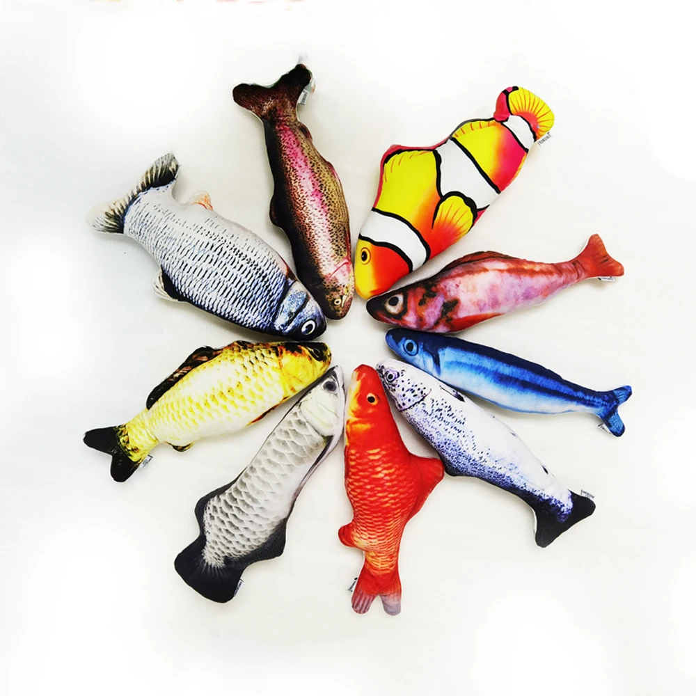 

Simulation Plush Catnip Fish Toy for Cat Playing Training Tool Cats Pets Mint Fish Chew Toys Cat Rest Bite Pillow Scratch Board, Picture