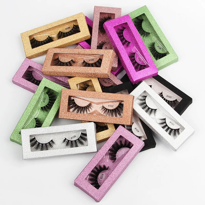 

Free Eyelashes Samples Lash Vendors 100% Mink 25 eyelash vendor customized boxes with glue