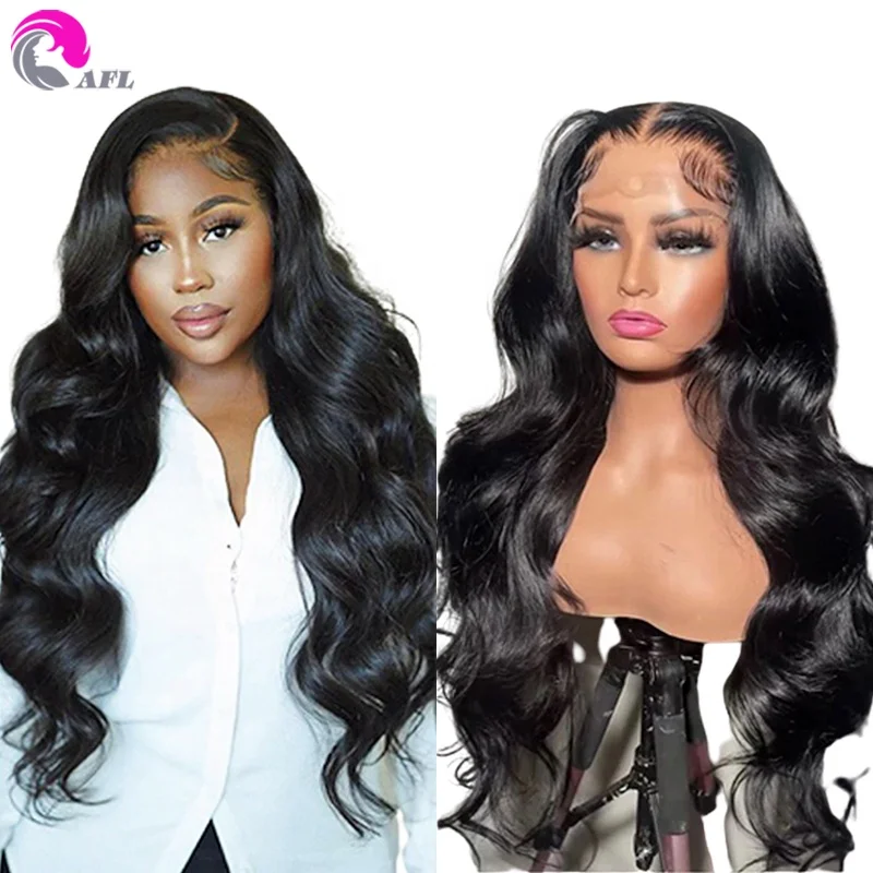 

AFL 360 13x6 transparent frontal lace wig bodywave virgin 100% brazilian human hair hd lace wig raw hair wholesale vendor