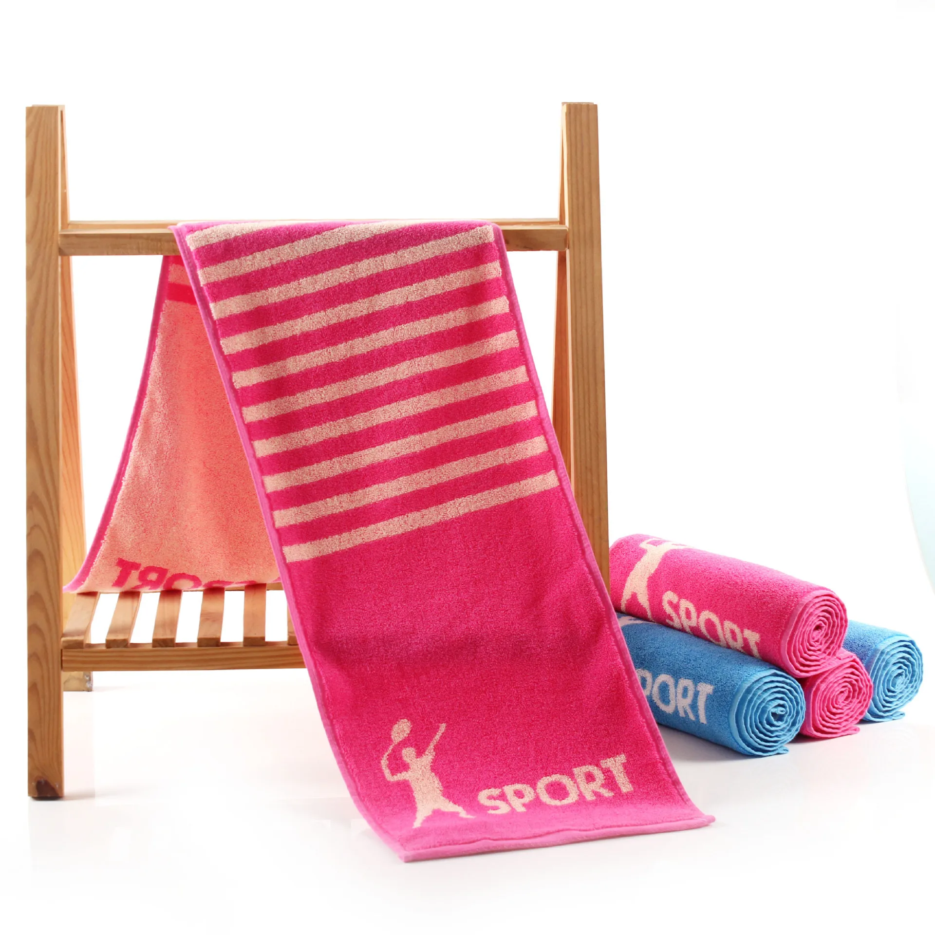 
Wholesale Absorbent And Soft Yarn Dyed Jacquard Terry Cotton Sports GYM Towel 