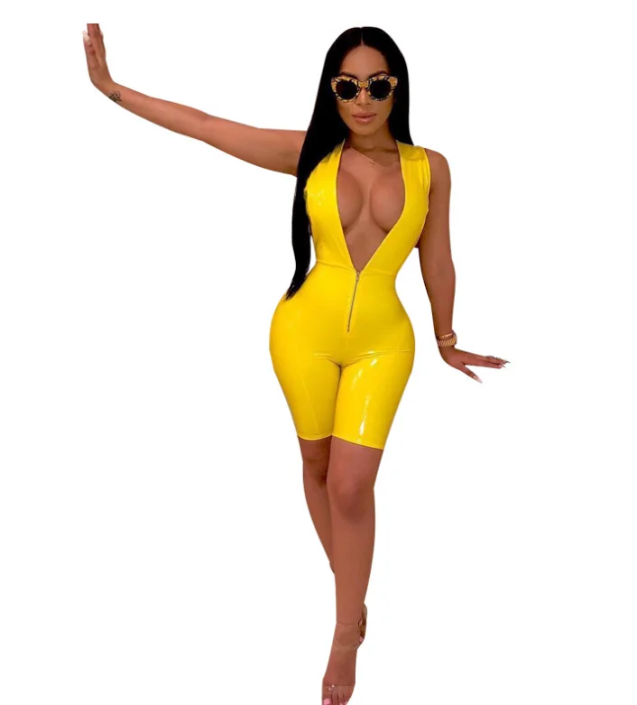 

2021Women's Clothing Sexy Club Wear Party Dress PU Bodycon Dress