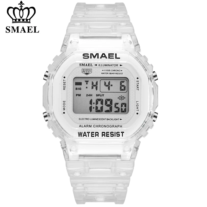 

SMAEL 1905 Fashion School Digital Watch Luxury Brand Student Sports Watches Unisex LED Electronic Auto Date Alarm Watch Gift, 8colors