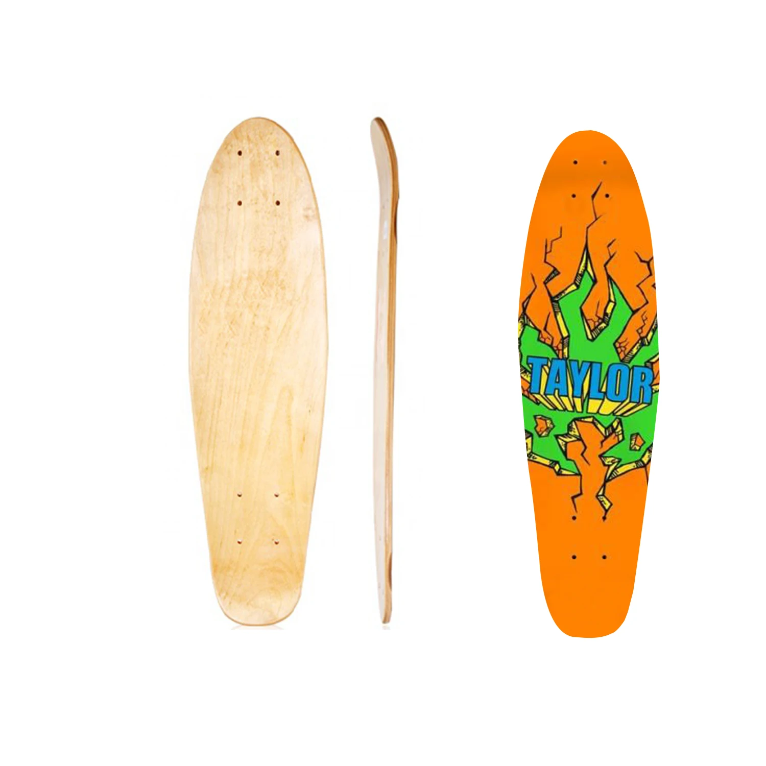 

High quality long board wood skateboard land surfing skate deck carbon fiber skateboard decks