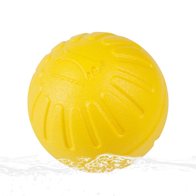 

Amazon Best Seller Bite-resistant Chewing Floating Pet Ball EVA Dog Toy, Yellow,