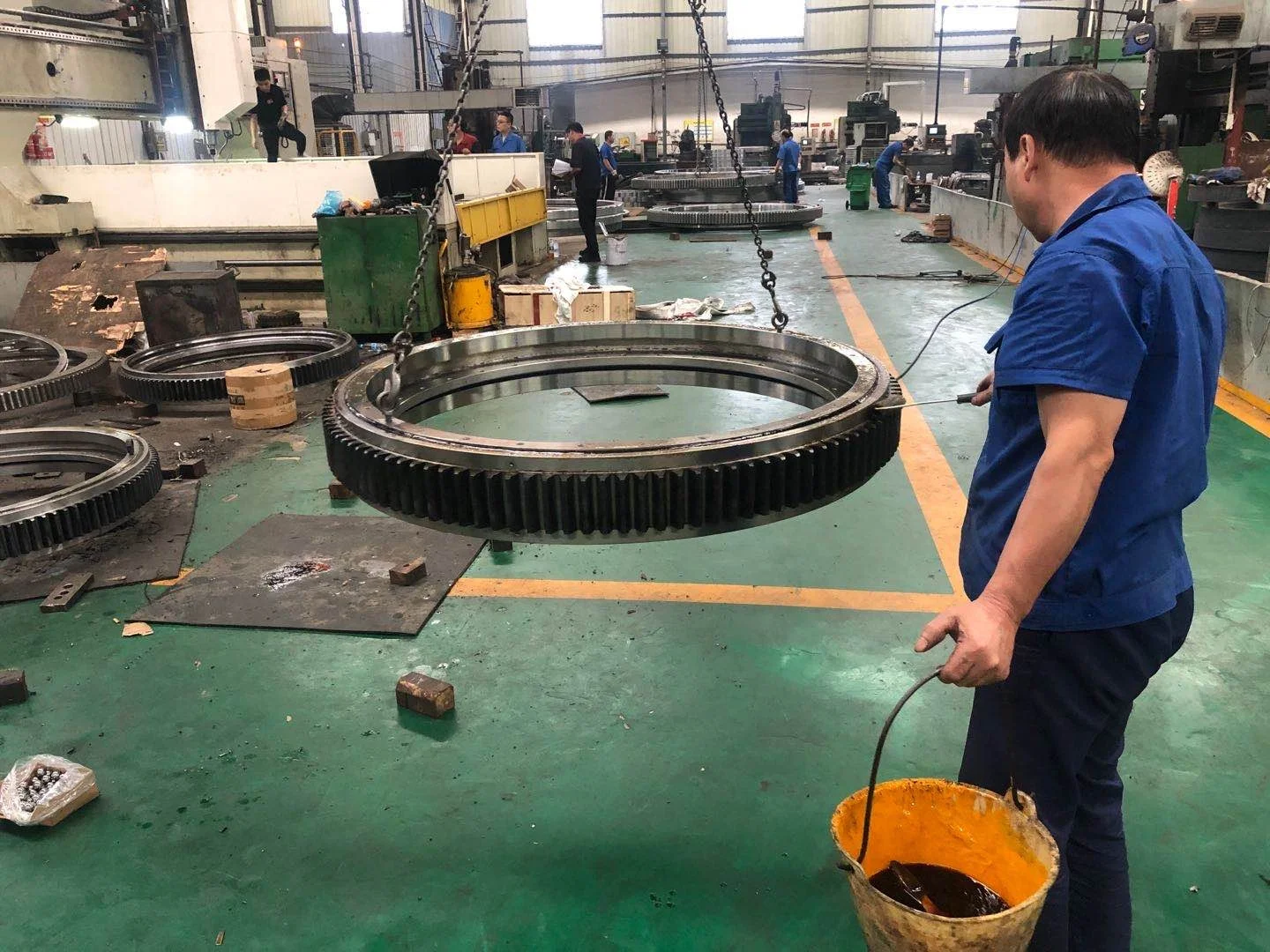 
OEM High Quality Forging Steel Large Diameter Ring Gear For Heavy Duty Equipment 