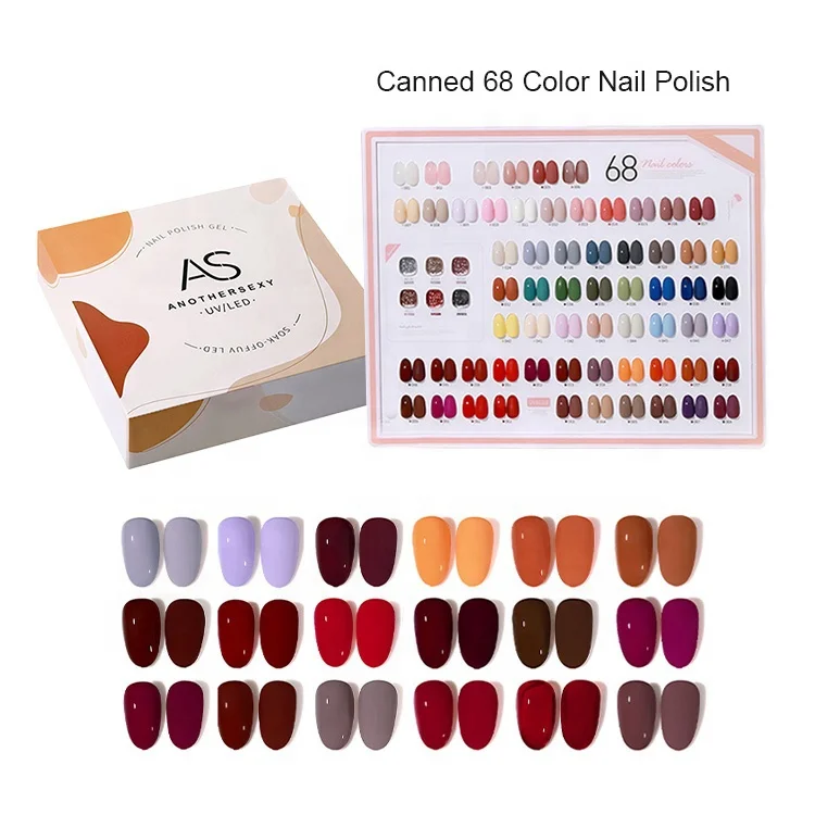 

AS 68 Colors Kit Private label OEM&ODM 3000 colors 15ml gel nail polish soak off uv gel polish nail art