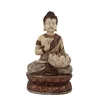 Home decoration artificial custom 10 inch height sitting resin buddha statues with lotus seat
