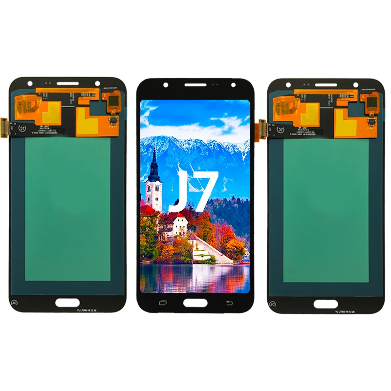 

epuestos para celulares J7 SM-J700F for digitizer assembly lcd replacement repair display screen, Black/gold/white