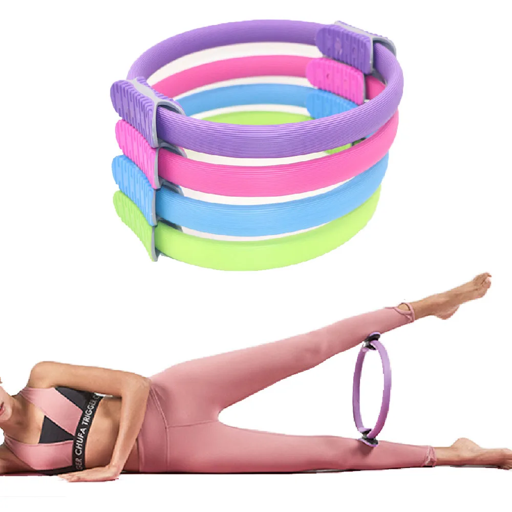 

Pilates Gym Workout Yoga Resistance Circle Pilates Magic Ring Yoga Circle for Women Fitness Sports, Pink/purple/blue/green