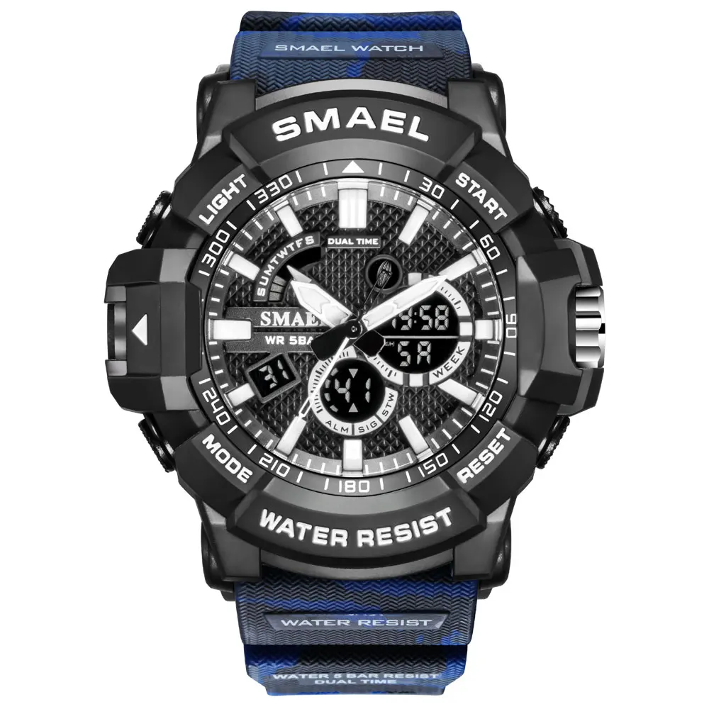 

SMAEL NEW 1809MC Camouflage digital watch waterproof watch straps, 6 colors