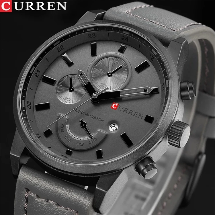 

CURREN Casual Sport Quartz Watch mens Watches Top Brand Luxury Leather Military Watch Wrist Male Clock Drop