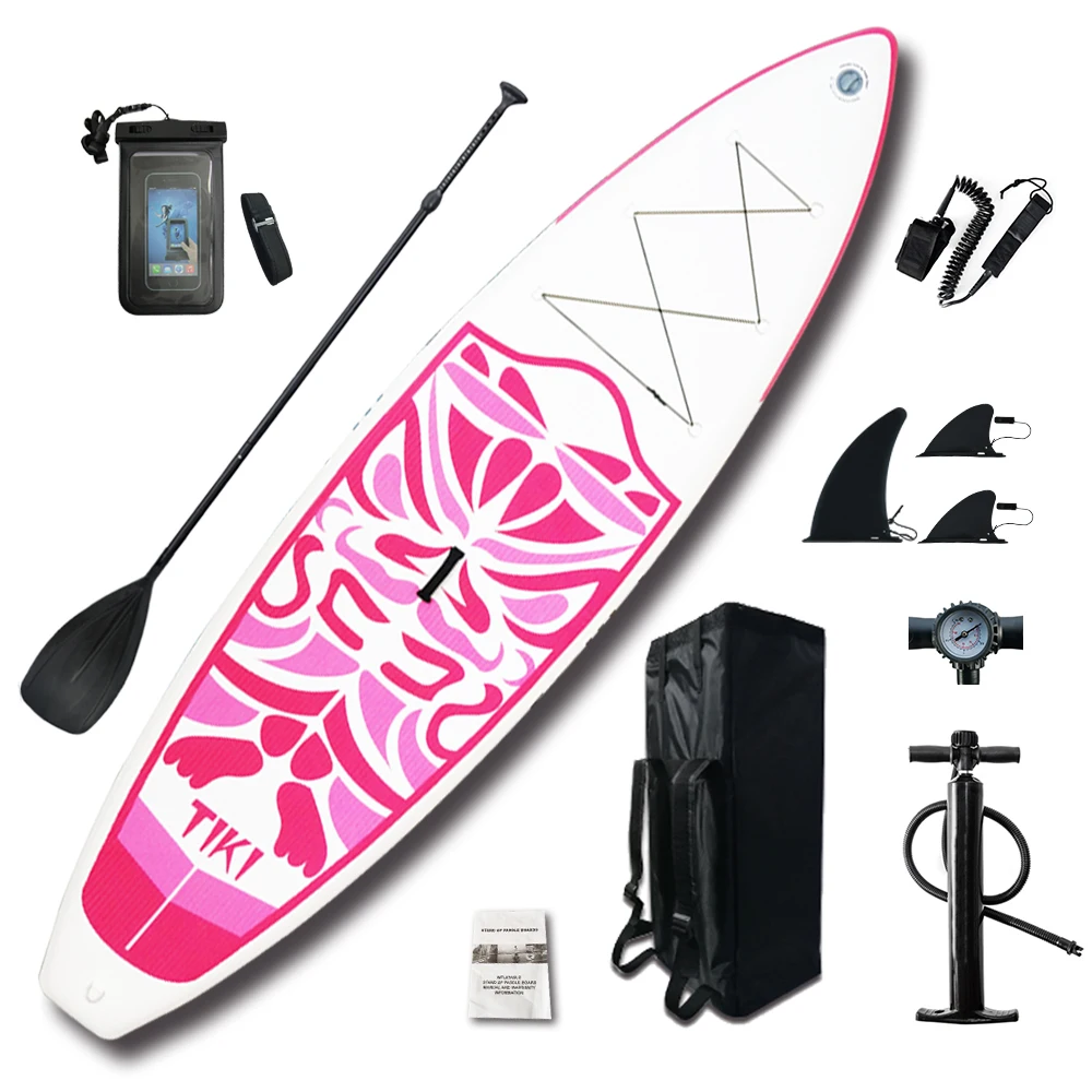

high quality Red Pink Inflatable Stand Up Paddle Board Inflatable surf SUP