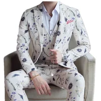 

Hot Sale Fashion Blazer Suit Print Man Wedding Men's Suit Men Suits