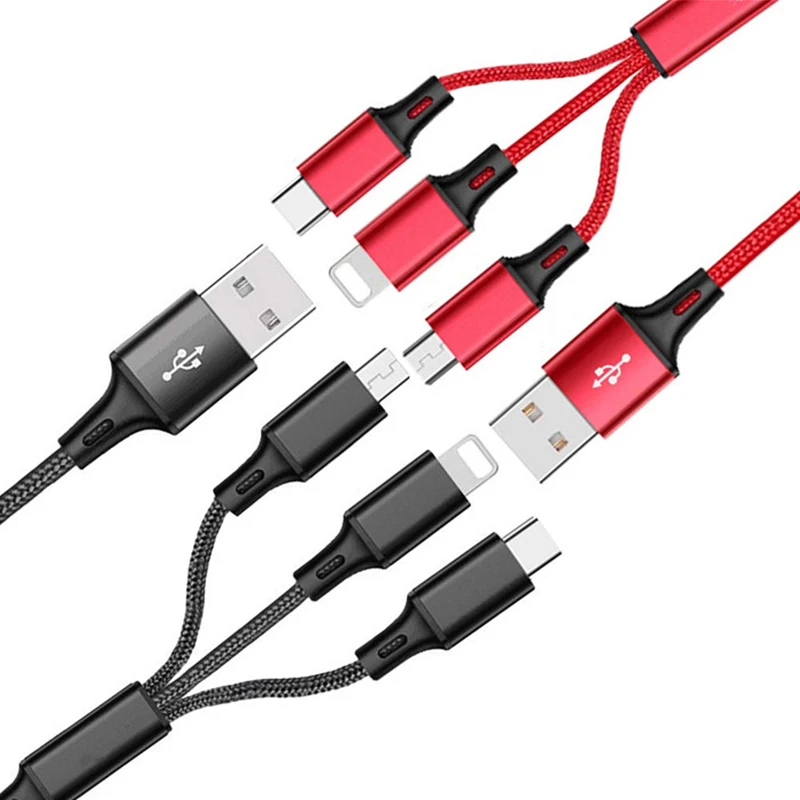 

3in1 Data USB Cable Fast Charger Charging Cable Android phone type c Charger Wire