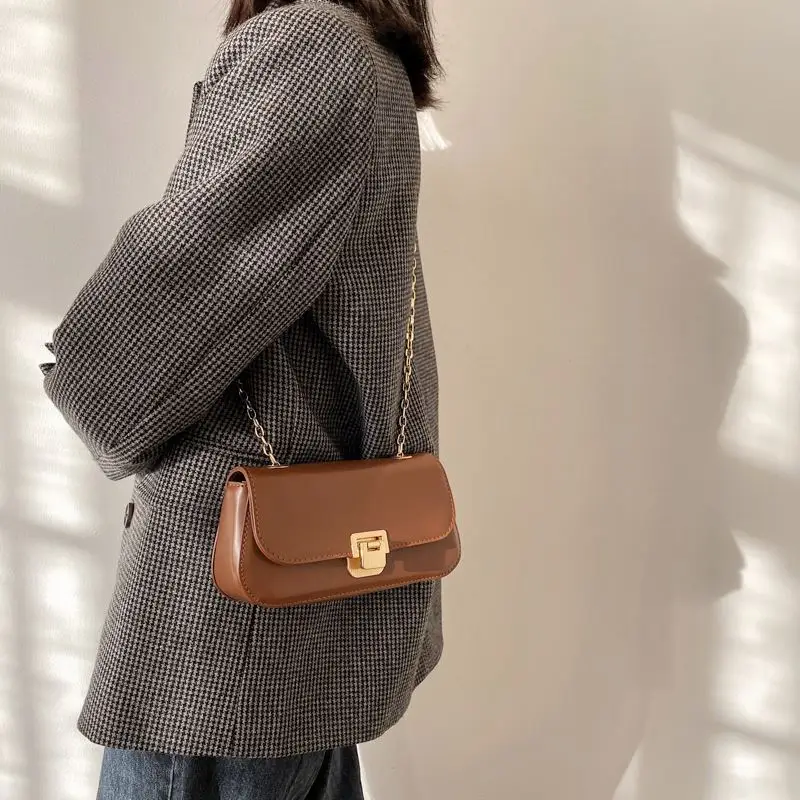 

Designer Fashion Leather Handbags Women Retro Small Wallet Chain Bag Handbag Purse Lady Shoulder Bag Purse Crossbody Handbags, As show