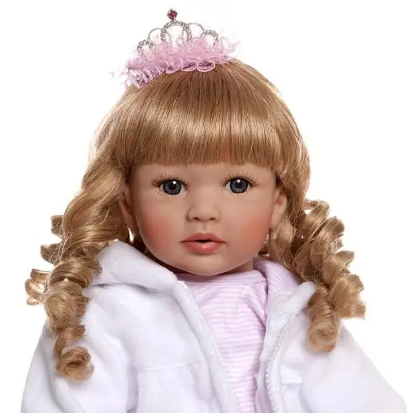 

high quality 60cm big size reborn toddler princess Silicone vinyl adorable Lifelike Baby Bonecas girl bebe doll reborn menina