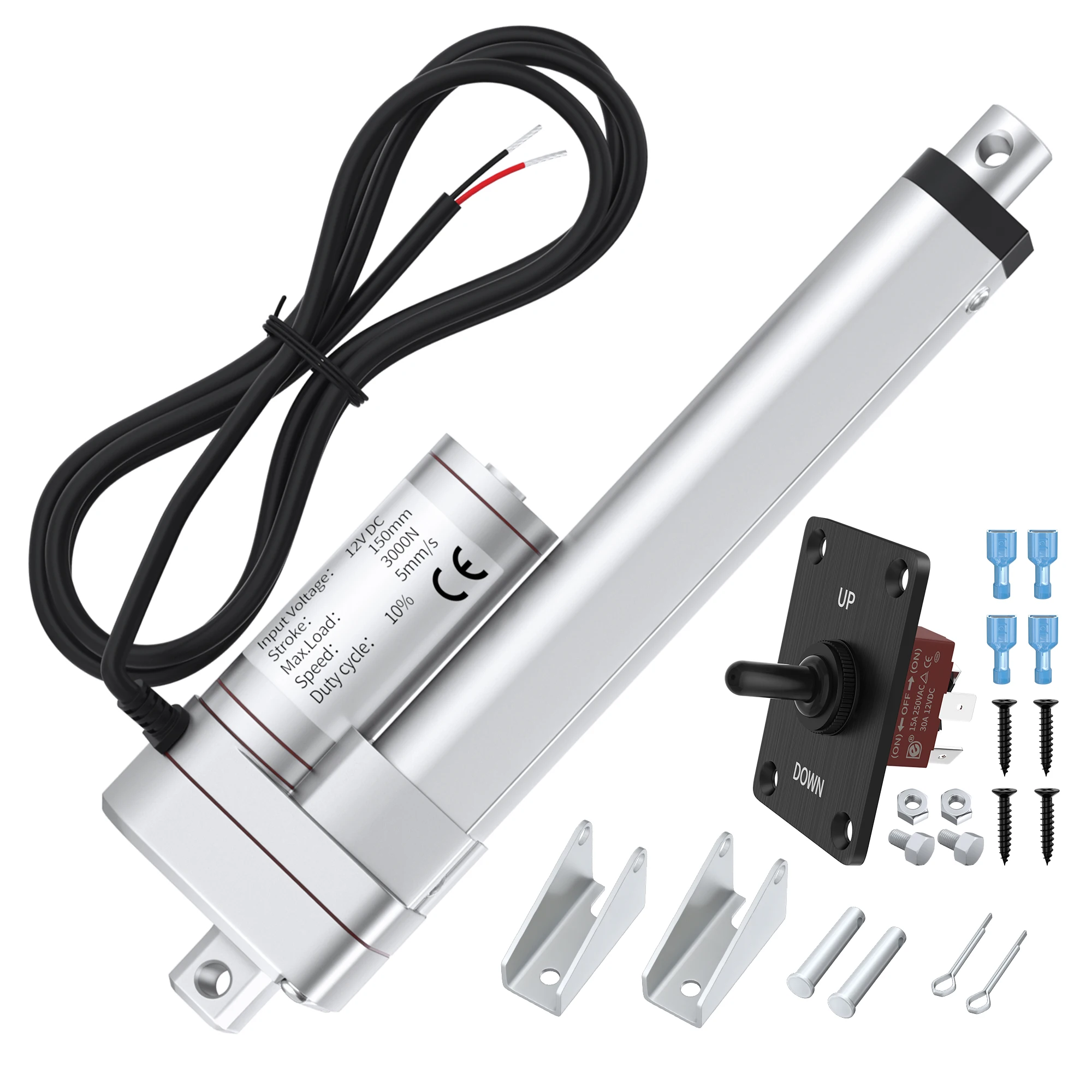 

Aluminum Alloy Low Noise Electric Linear Actuator 12V Large Self-locking Force Heavy Duty Linear Actuator 3000N