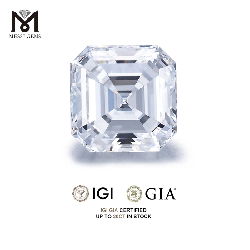 

Lab Created 2CT 3CT 4CT 5CT 6CT VVS VS ASSCHER CUT HPHT CVD Synthetic IGI Certified Lab Grown Diamond