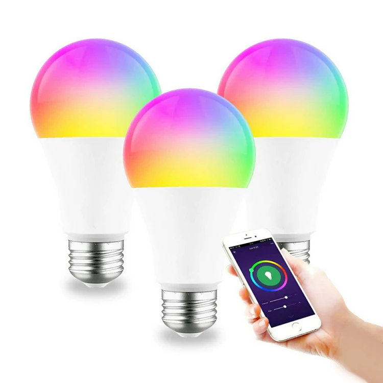 Wholesale prices 850LM 9 w E26 E27 B22 Magnetic Easy to install mobile phone  wifi lohas RGB smart light bulb alexa