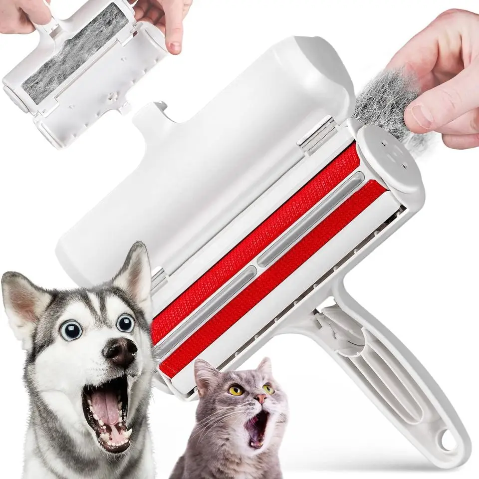 

Hot Sale 2023 Custom Logo Color Blue Green Pink Pet Grooming Brush Pet Brush Pet Hair Remover Roller