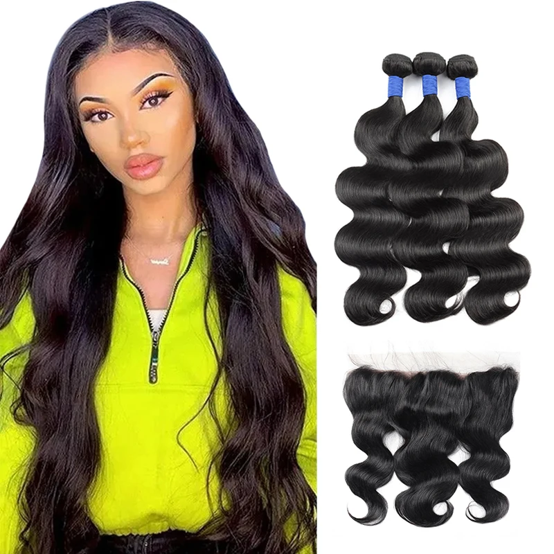 

|VAST HAIR| body wave human hair bundle extension with closure wholesale 12a Brazilian cuticle aligned raw virgin hair supplier