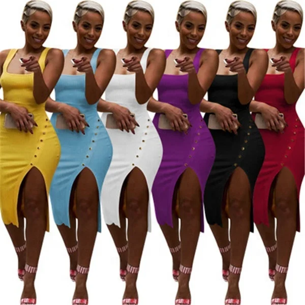 

Women's Solid Color Irregular Sexy Dress .