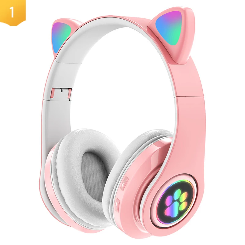 

Stn 28 Cute Pink LED Bt Oreja De Gato Auricular Inalambr Wireless Audifono Cat Claws Ear Headset Headphone Stn-28
