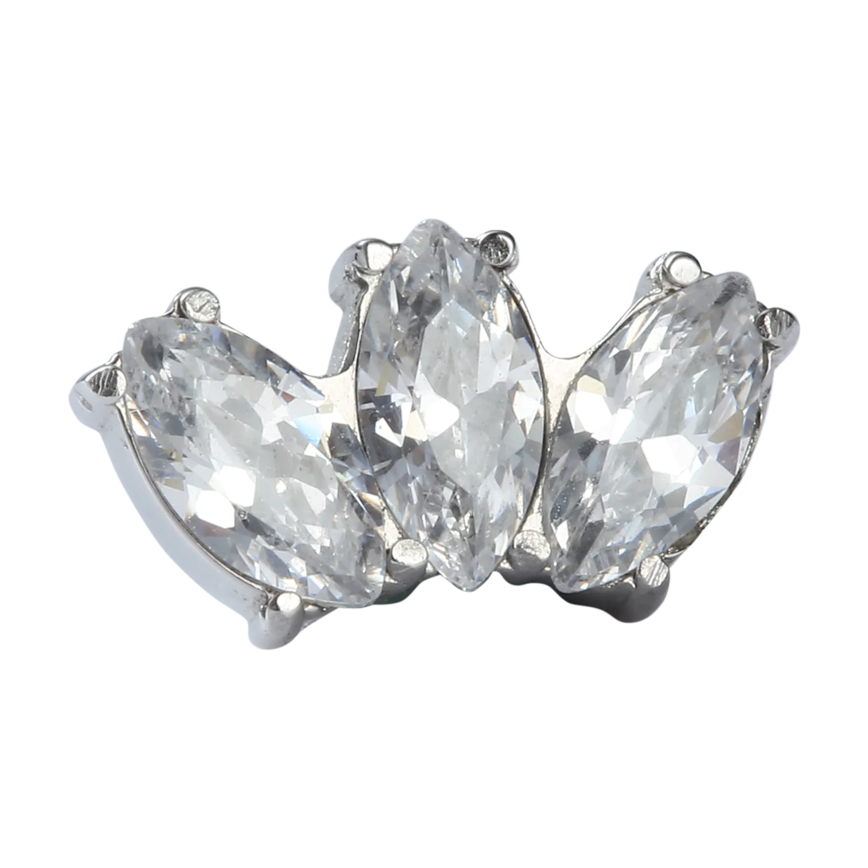 Wholesale Body Jewelry ASTM F136 Titanium  threaded  Marquise Labret ends tragus  Piercing