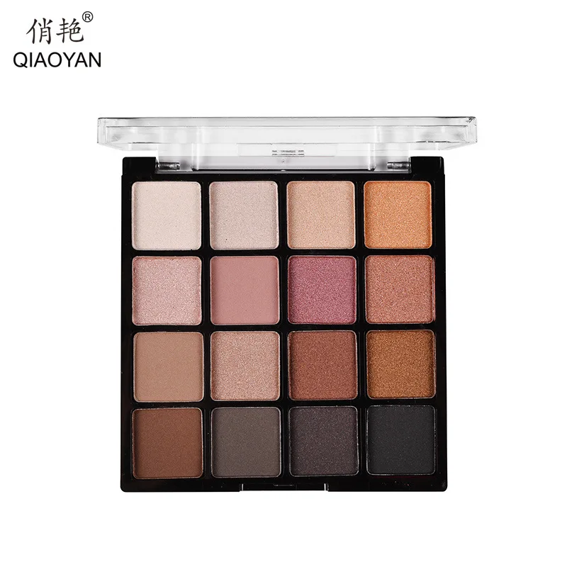 

16 Color Peach Blossom Pearlescent Eyeshadow Palette Earth Color Matte Nude Makeup Beginners Not Smudge Eye Shadow YZ004