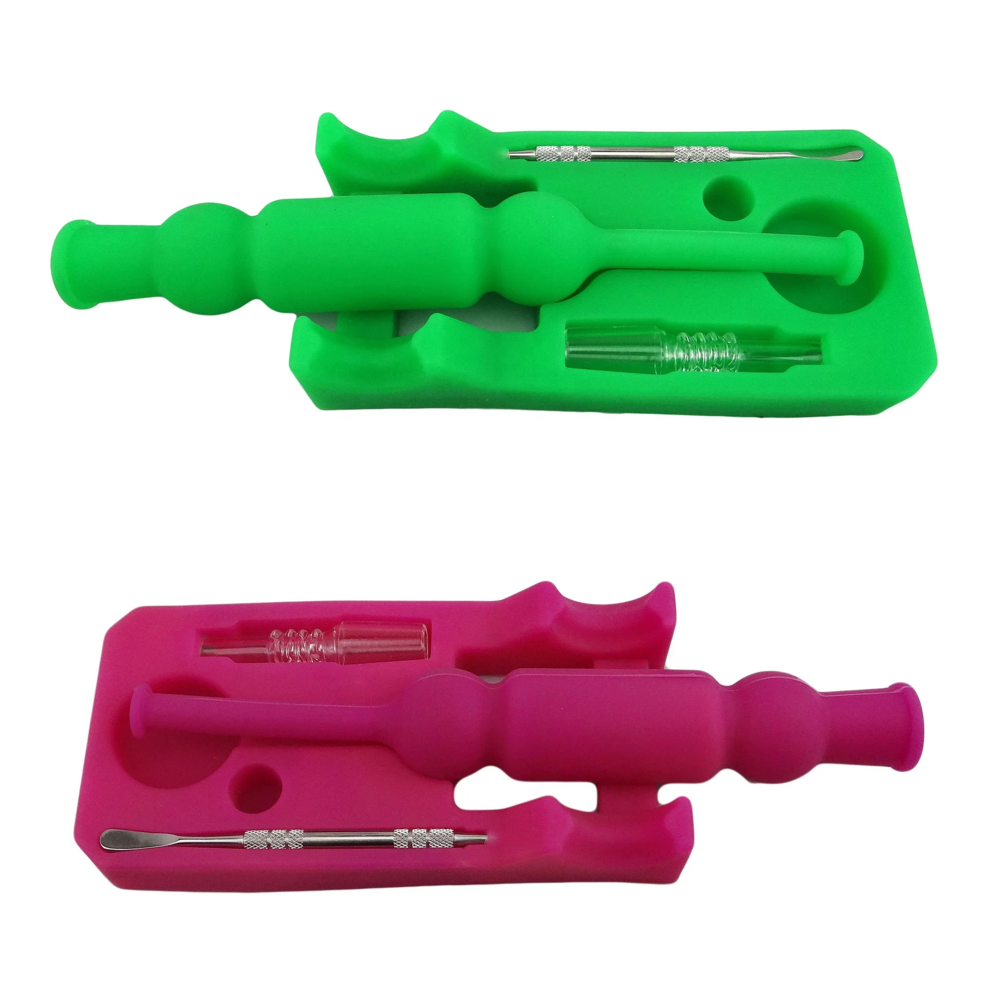 

2021 Factory direct sales of European and American new silicone pipe pipe smoking set, Shown