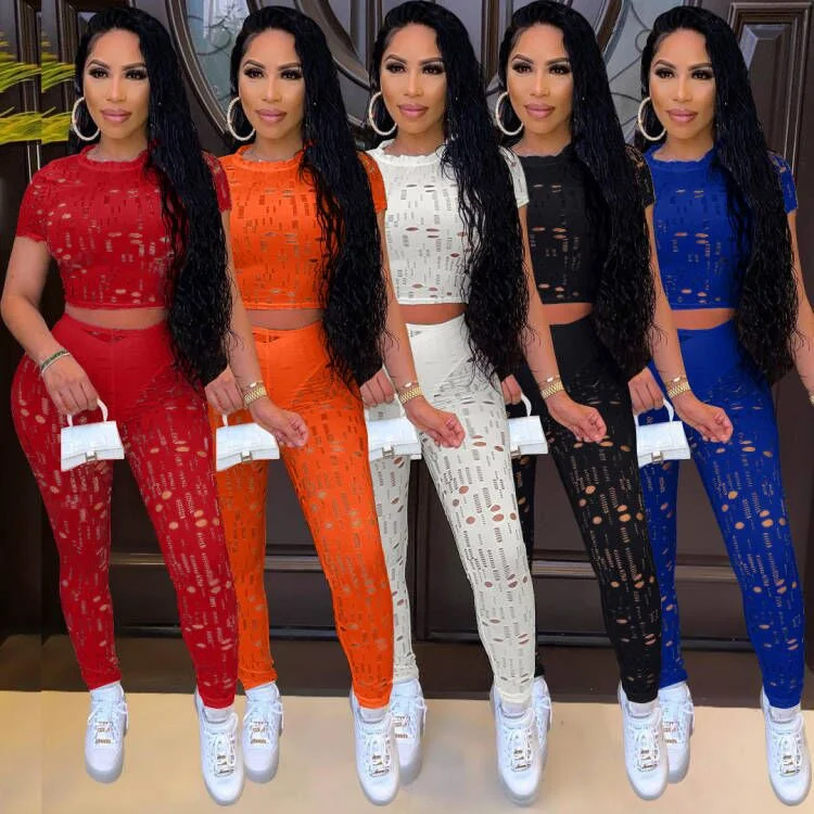 

Women'S Lips Stacked Pants 2 Piece Set Women Outfit Pants Sets Pencil Trousers