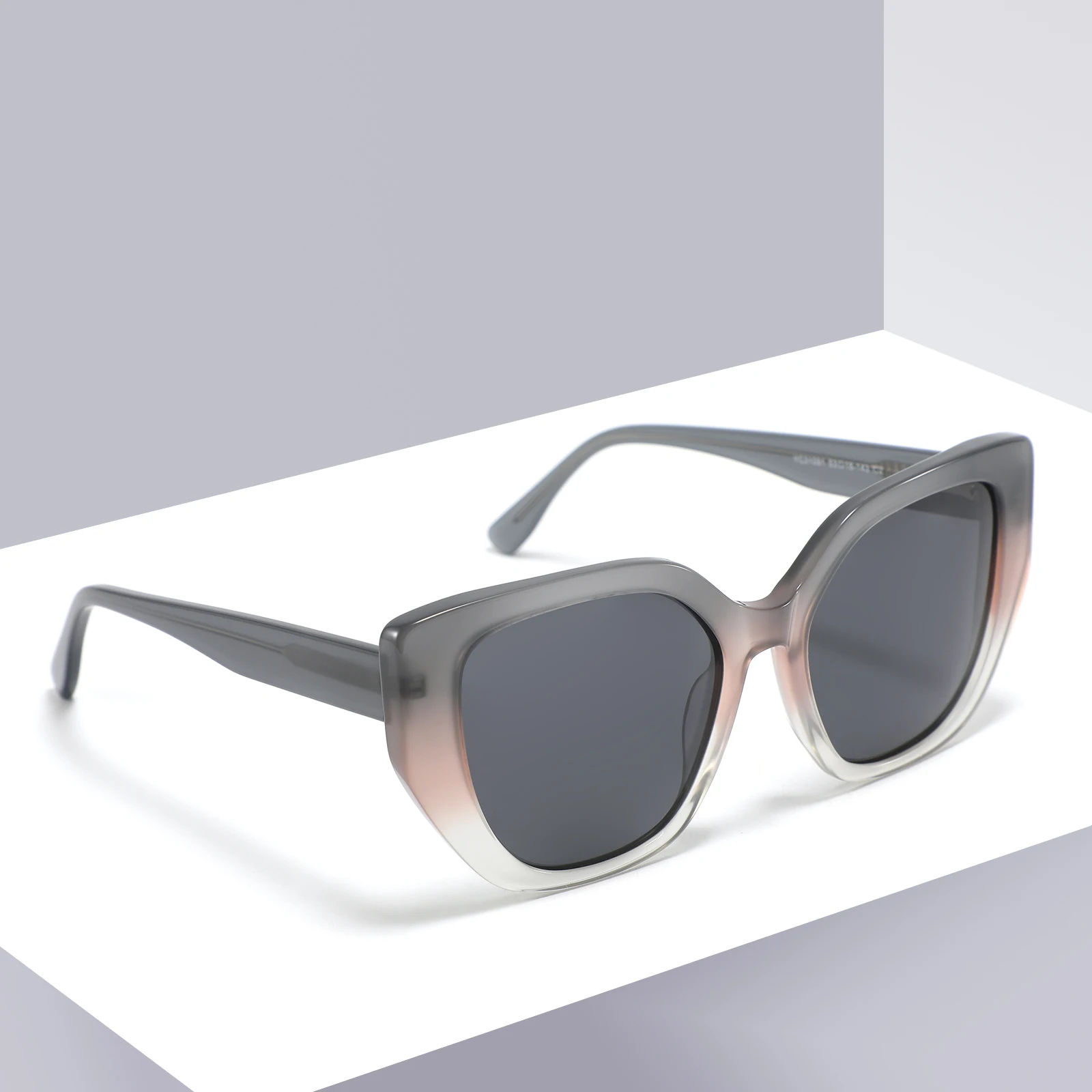 

vintage high quality thick frame womens oversized polarized custom cat eye sunglasses