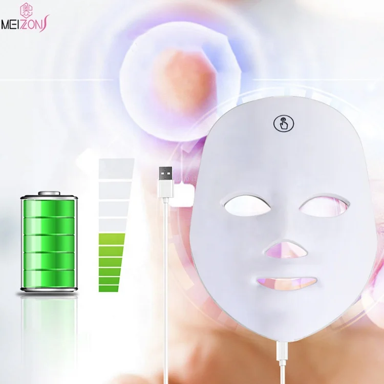 

Meizons Led Facial Masks 6 Colors Led Light Photon Therapy Acne Treatment Whitening Facial Beauty Mask