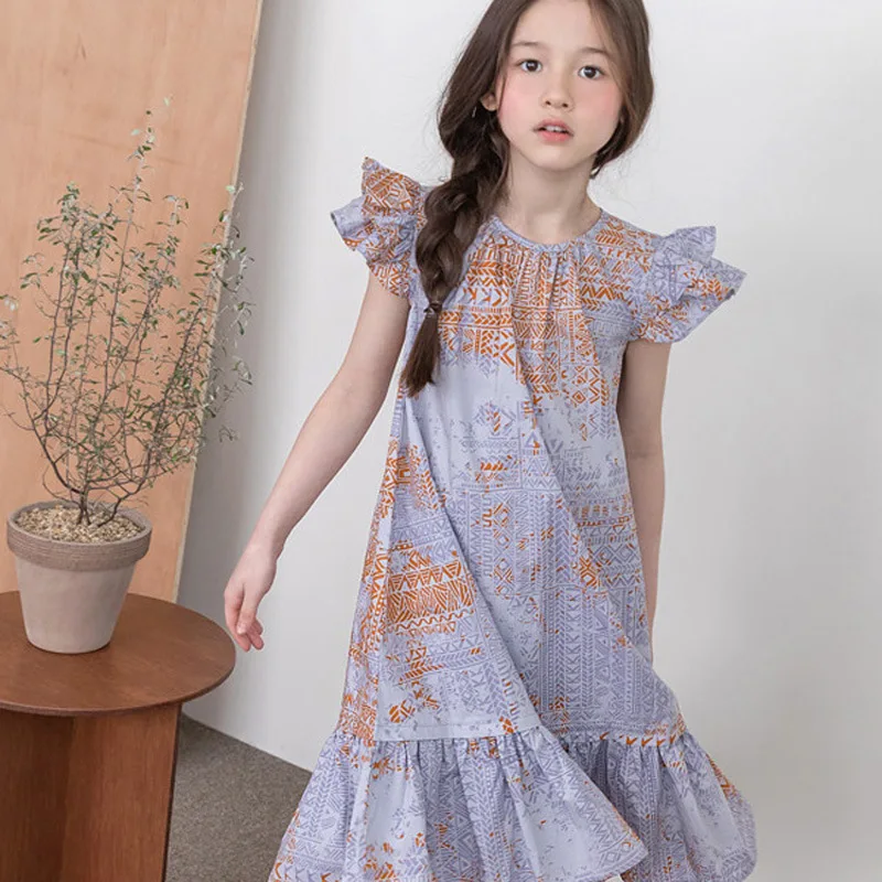 

Kinder Sommer Kleid Robe De Fille Dhonneur Summer Floral Style Kids Clothes Online Cotton Princess Beach Dresses For Girls