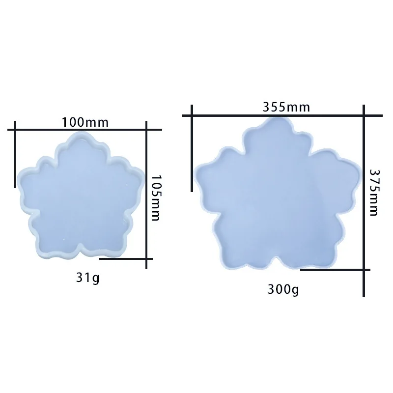 

DIY Crystal Epoxy Mold Silicone Mirror Surface Big Flower Small Flower Modeling Manual Pendant Mirror Surface Pendant Coaster