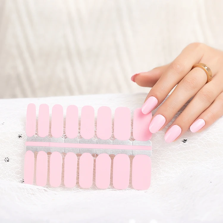 

Pink in first love real nail polish stickers nail wraps, Multi-colored