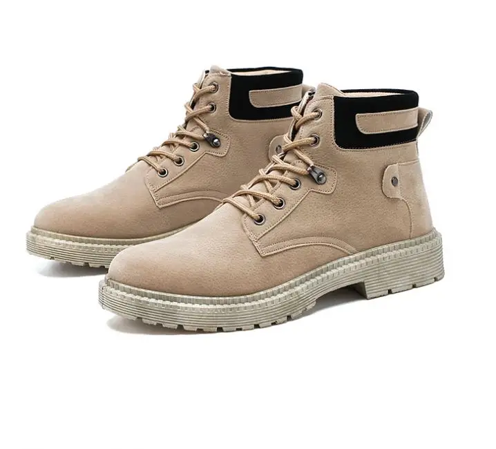 

Military Army Boots Men Black Leather Desert Combat Work Shoes Winter 2020 Tactical Boot, Yellow