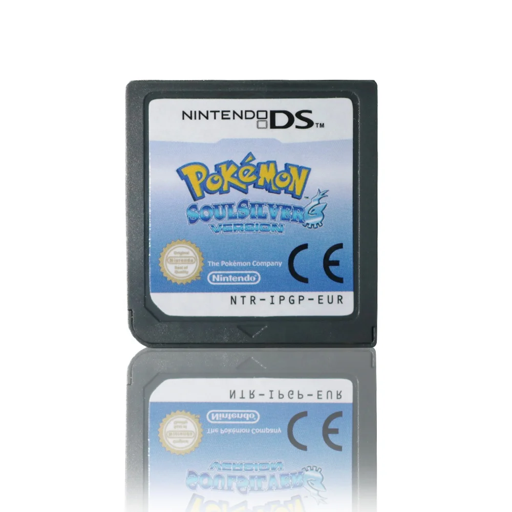 

EUR version Pokemon SoulSilver Version video games card For DS NDSI NDSL 2DS 3DS XL console ds games