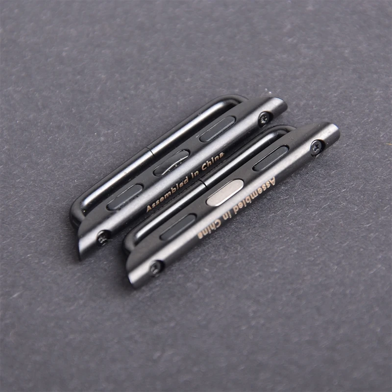 

Stainless steel strap adapter for Apple strap 38 mm 40 mm 42 mm 44 mm connector, Black sliver gold rose gold