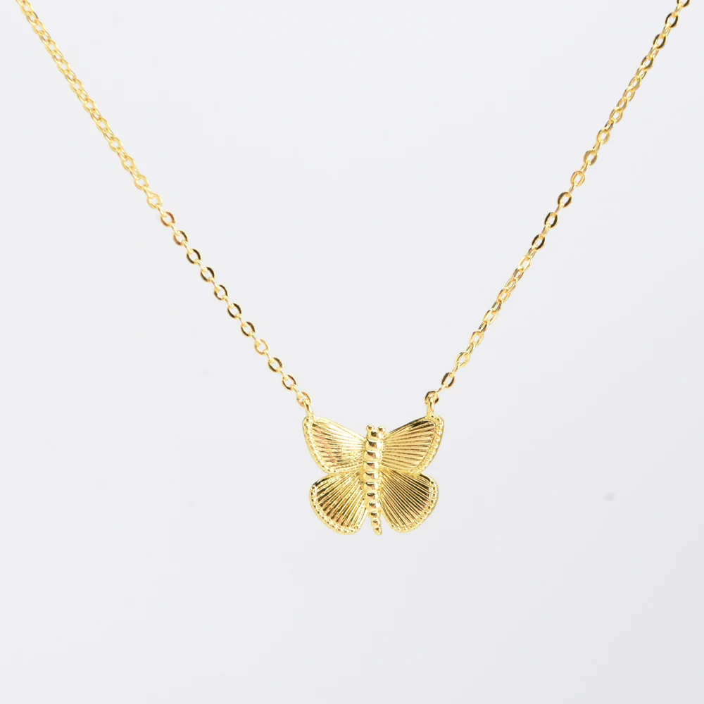 

#70 Delicate Butterfly Necklace Light Luxury Butterfly Pendant Necklace, As picture