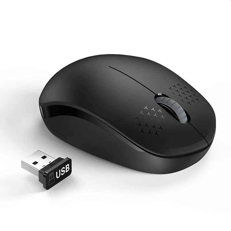 

SeenDa Noiseless 2.4GHz Wireless Mouse for Laptop Portable Mini Mute Mouse Silent Computer Mouse for Desktop Notebook PC, Black